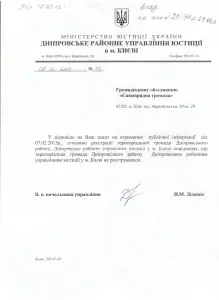 Відсутня громада Дніпровського району
